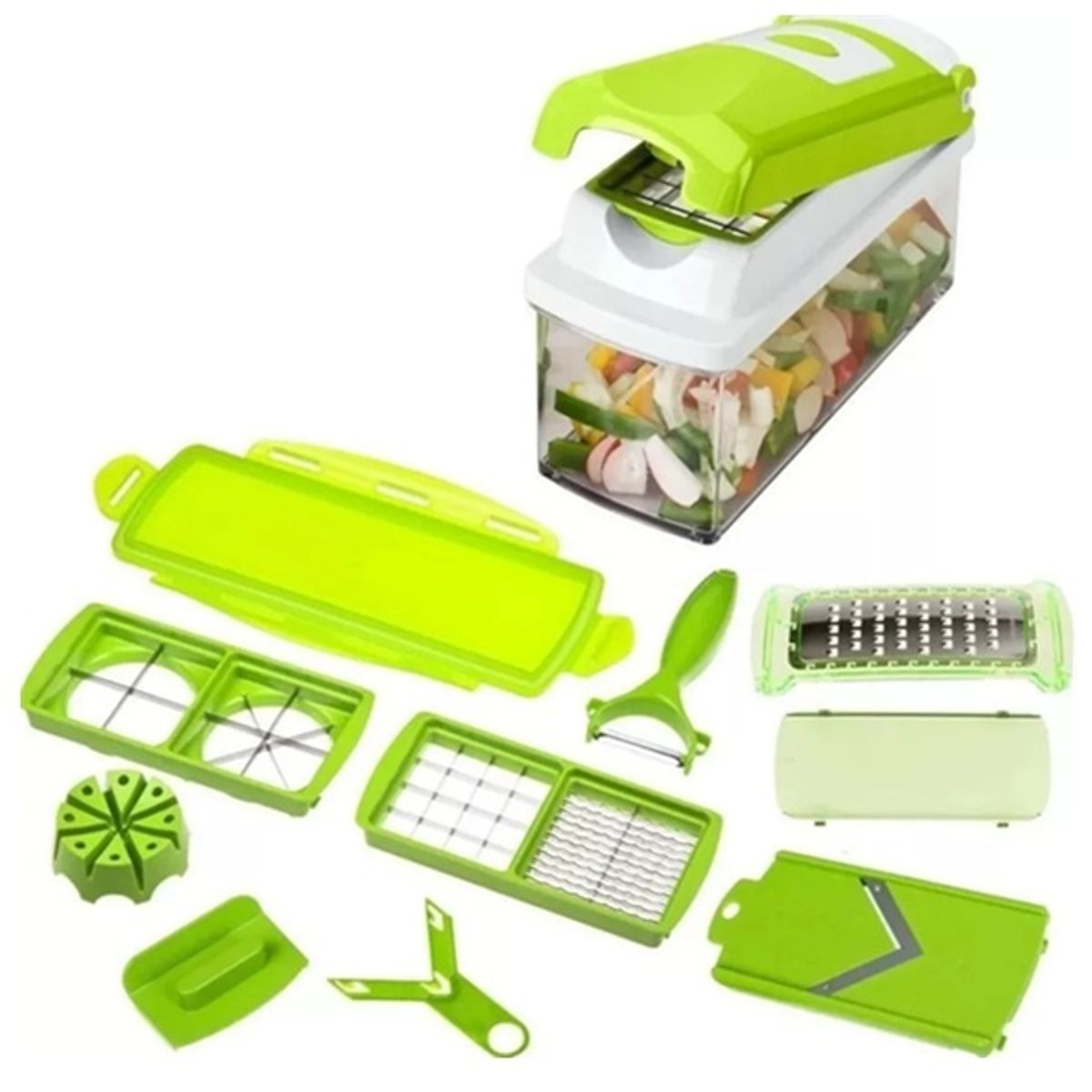 GENERICO - Picador De Verduras 5 en 1 Con Deposito