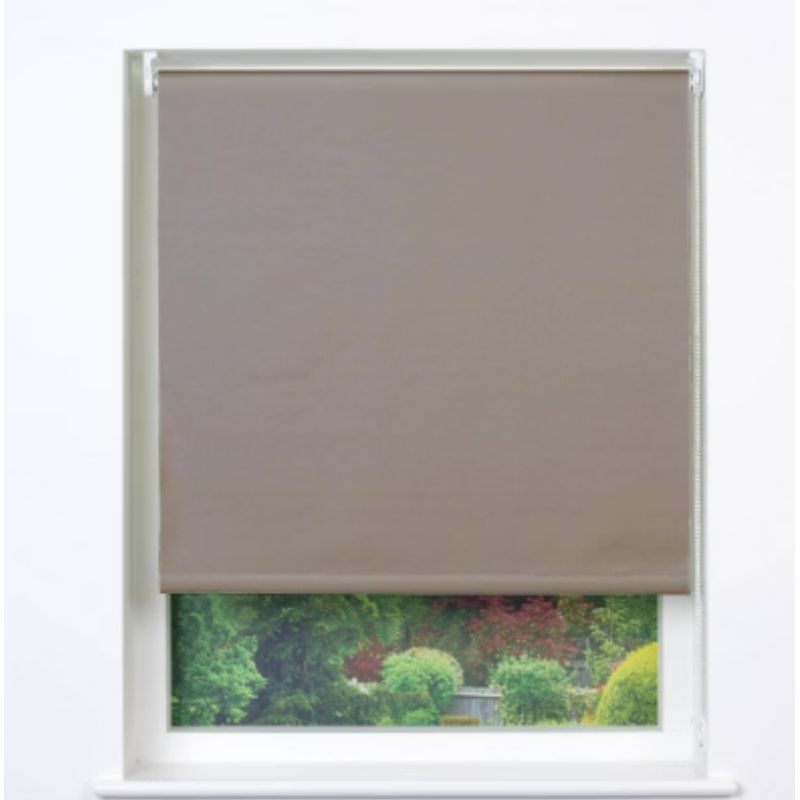 GENERICO - Cortina Roller Black-Out Color Gris Claro 120X180CM