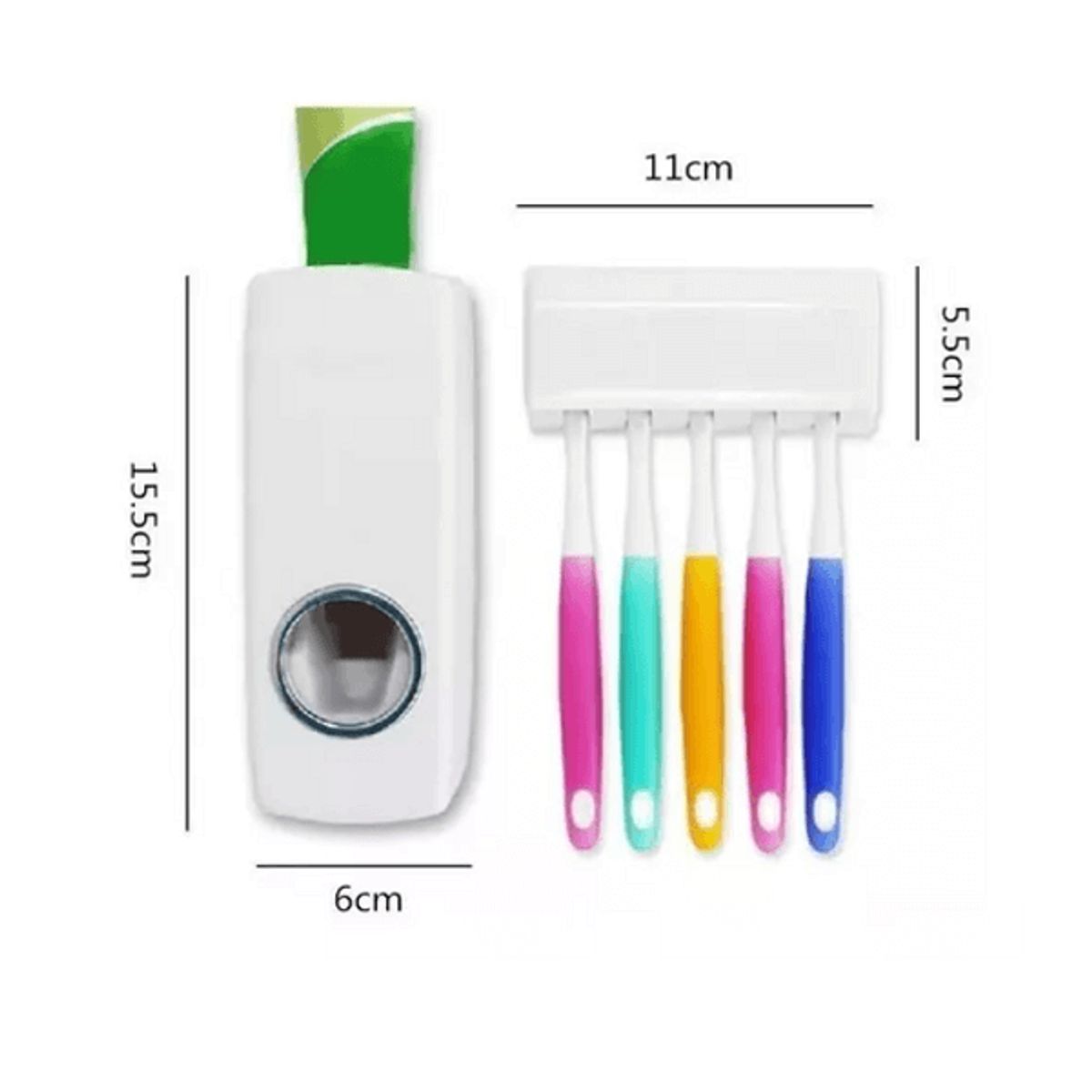 GENERICO - Porta Cepillo Con dispensador Exprimidor De Pasta Dental
