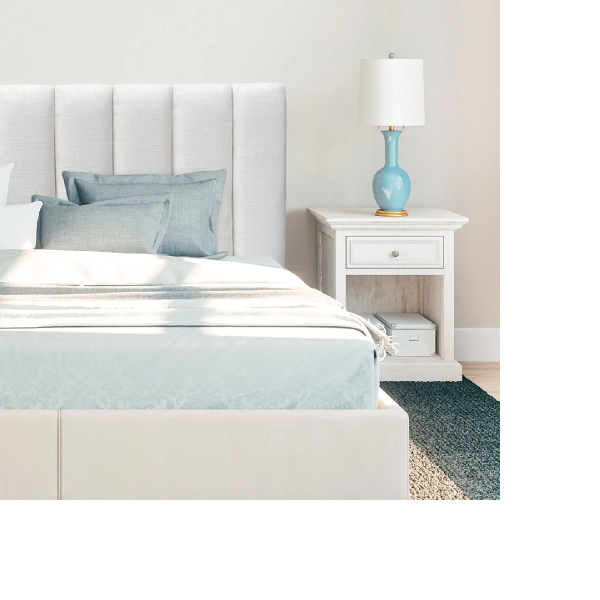 GENERICO - Respaldo TUBULAR  FELPA Blanco crudo king