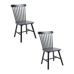 KLIK - Pack de 2 Sillas Windsor Madera - Negra