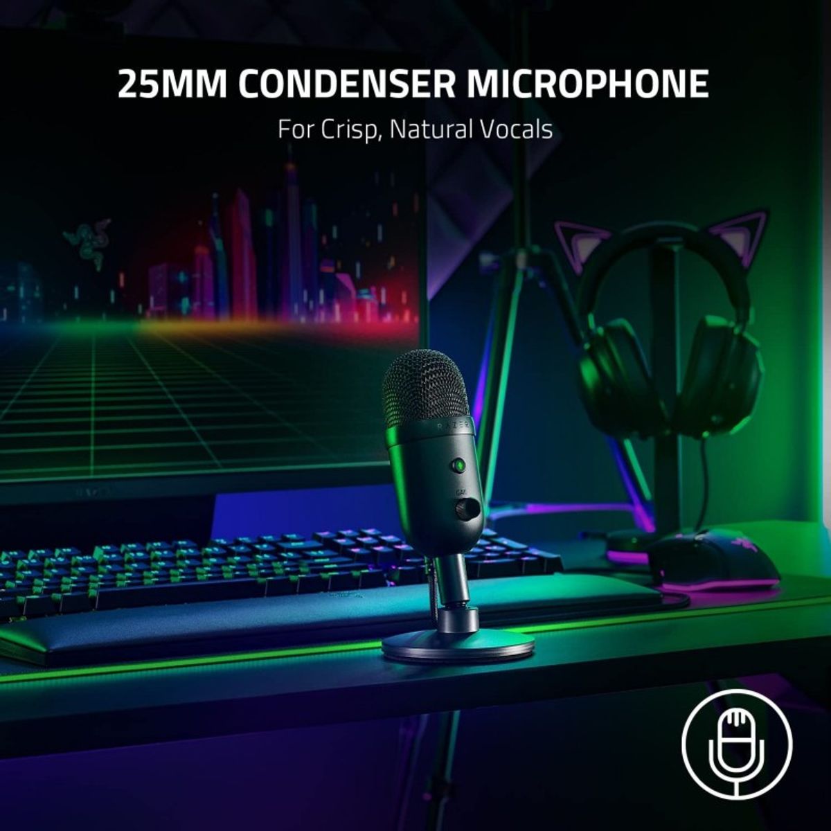 RAZER - Microfono Razer Seiren V2 X condensador 25 mm