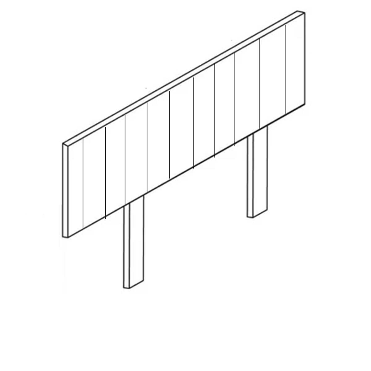 GENERICO - Respaldo tubular FELPA GRIS PERLADO 2 plazas