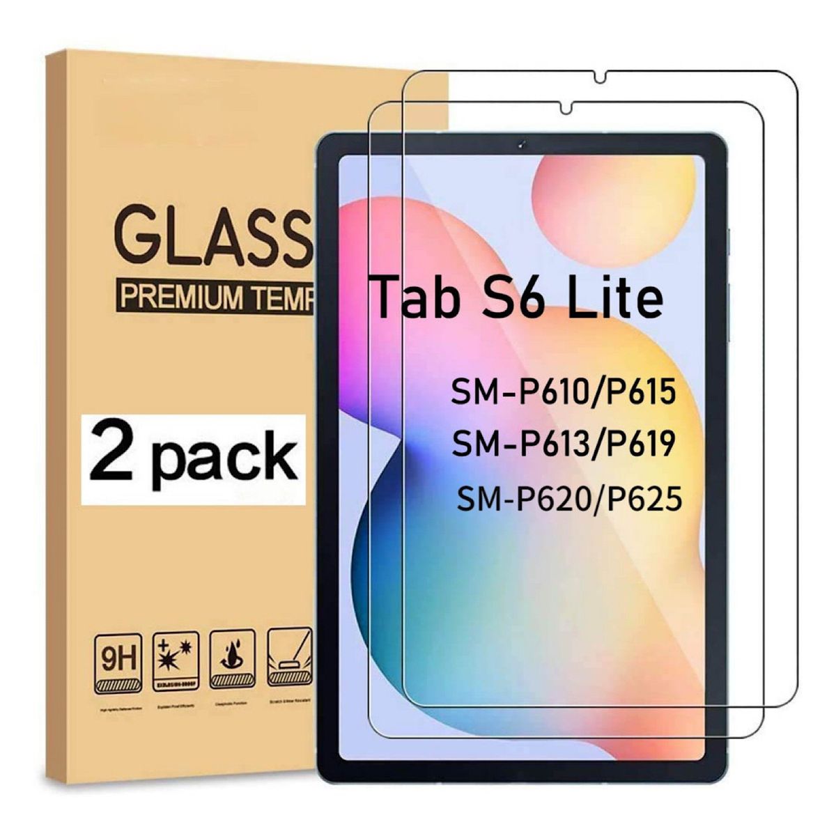 GENERICO - Pack 2 Láminas De Vidrio Pantalla Para Samsung Tab S6 Lite