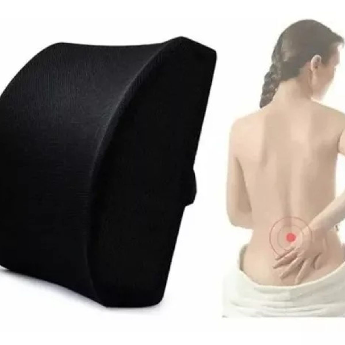 GENERICO - Para Silla De Ruedas Auto Oficina cojin soporte espalda corrector lumbar