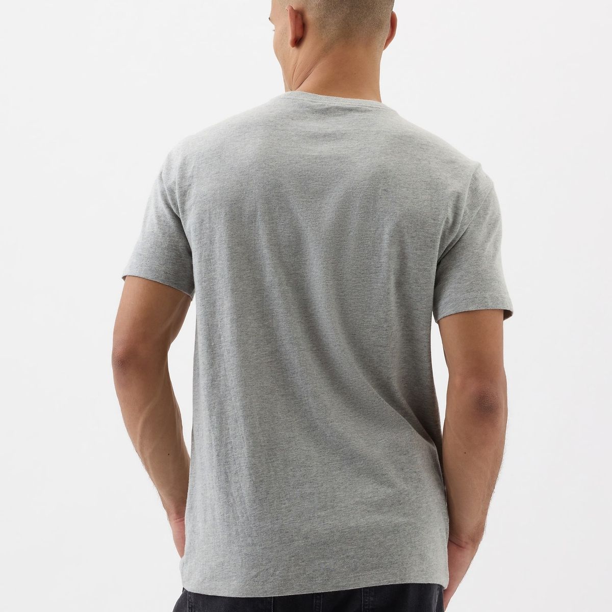 GAP - Polera Hombre Gap Logo V25 Manga Corta Gris
