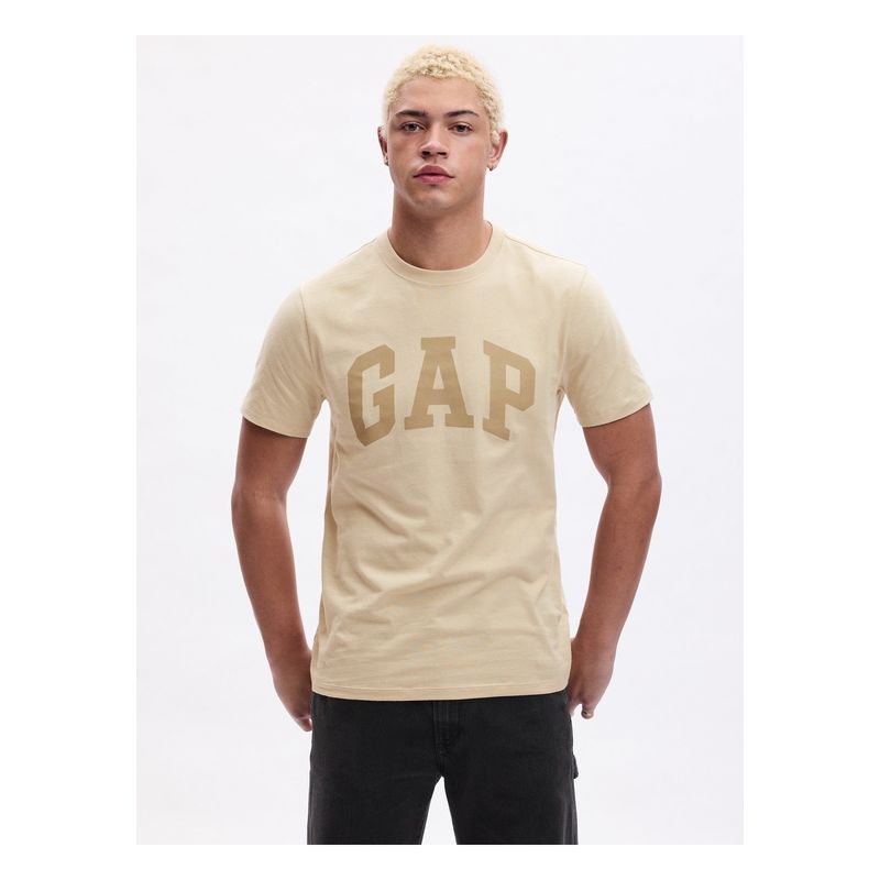 GAP - Polera Logo Manga Corta Café GAP
