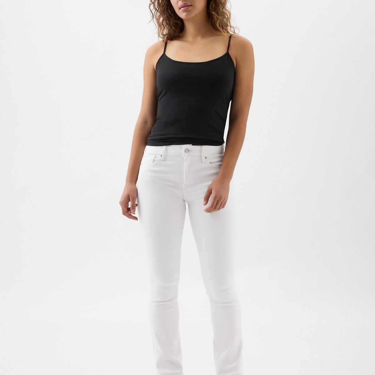GAP - Jeans Mujer Straight Classic Blanco GAP