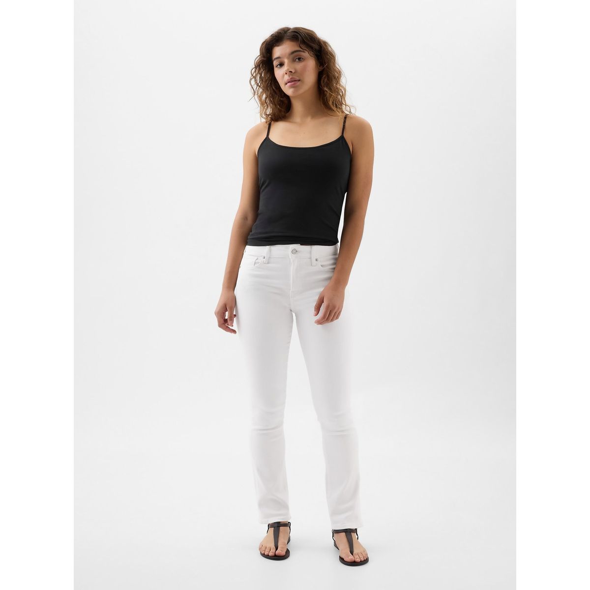GAP - Jeans Mujer Straight Classic Blanco GAP