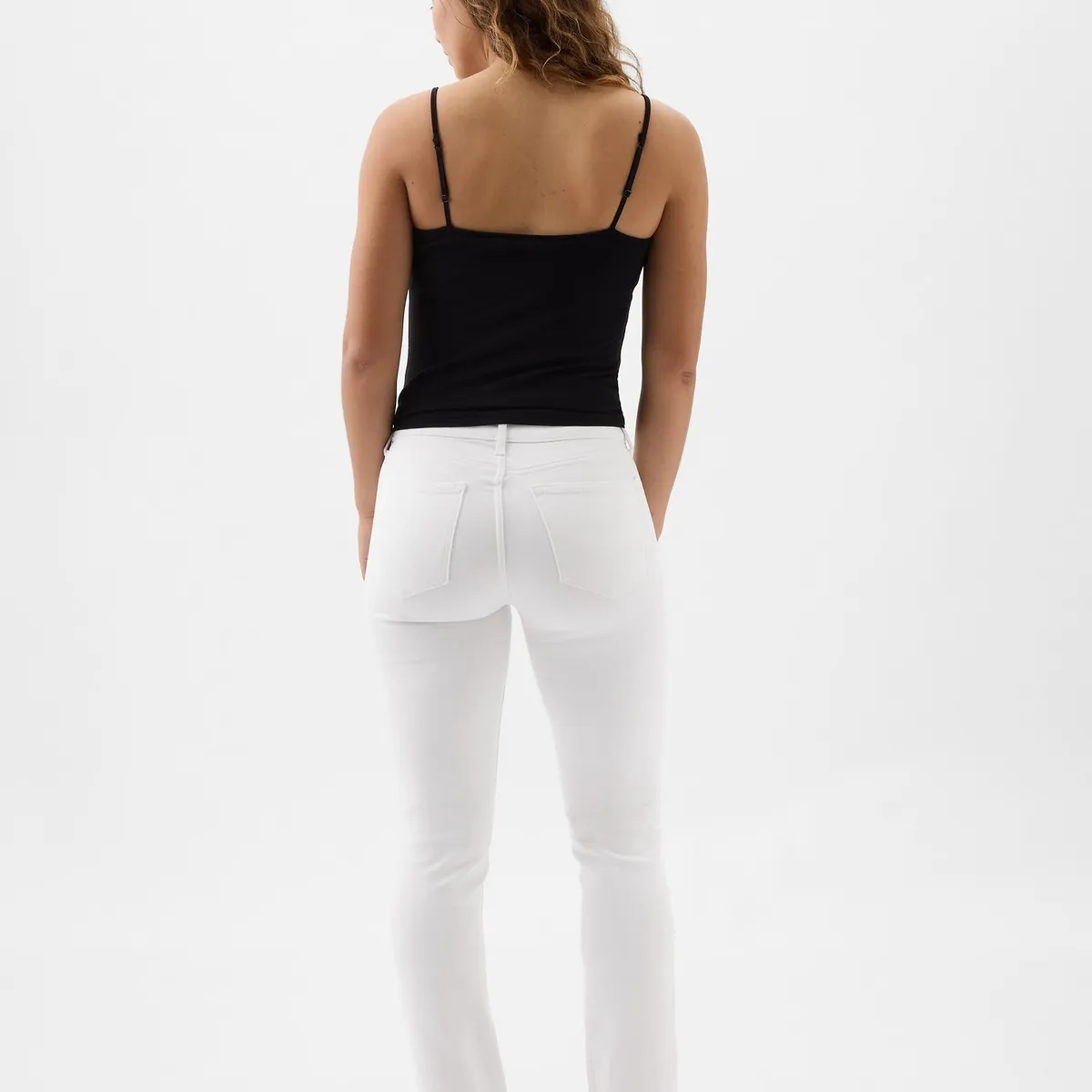 GAP - Jeans Mujer Straight Classic Blanco GAP