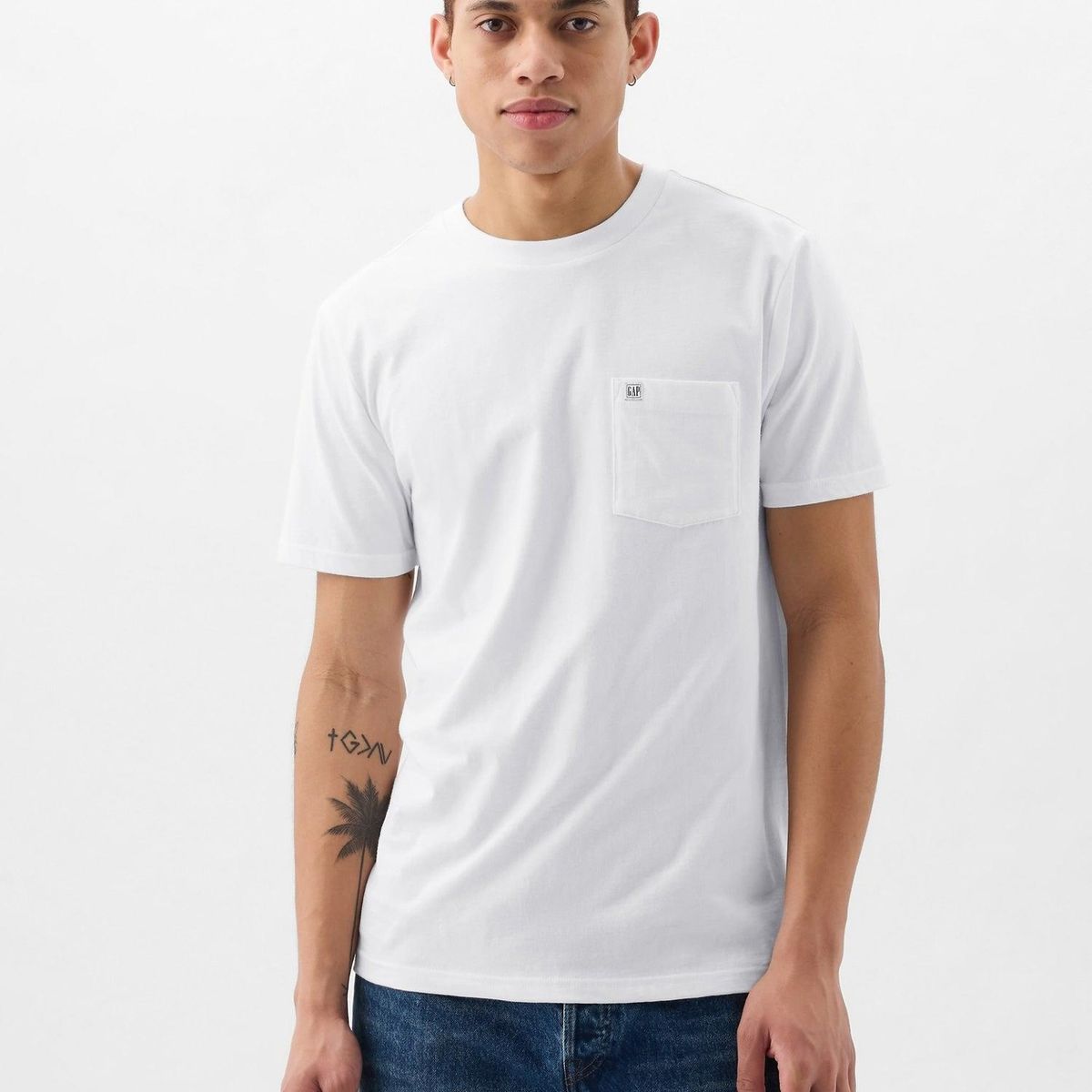 GAP - Polera Hombre Gap Pocket Blanco