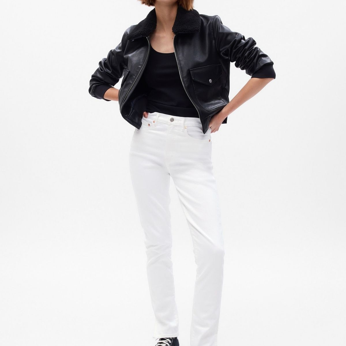 GAP - Jeans Mujer Slim Blanco GAP