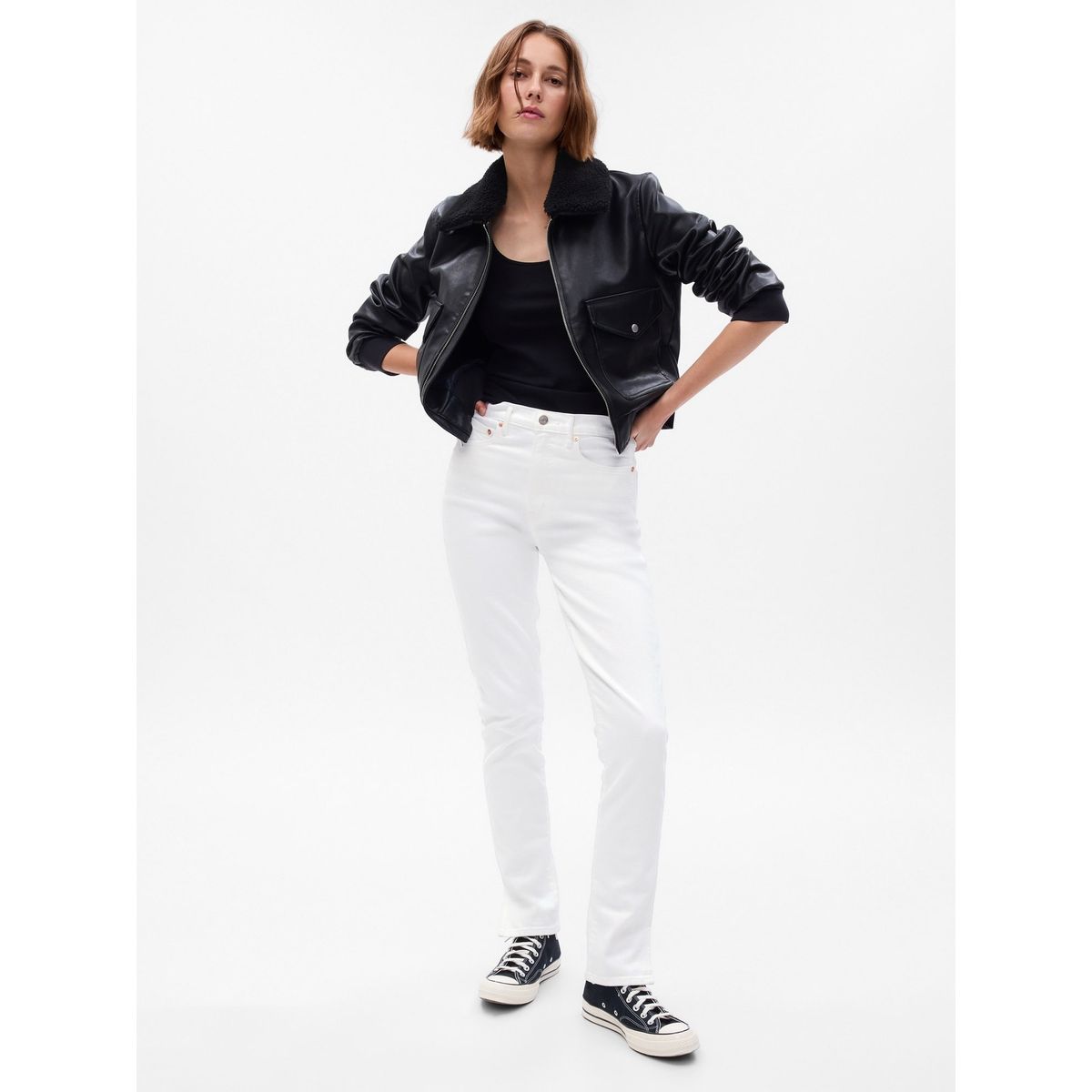 GAP - Jeans Mujer Slim Blanco GAP