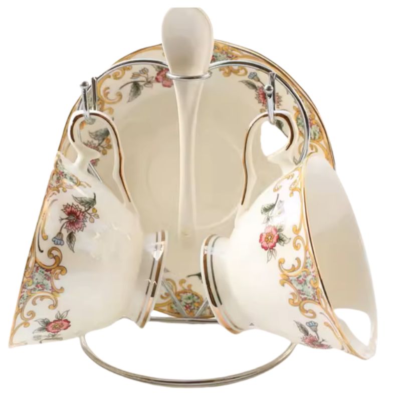 GENERAC - Par Tazas Porcelana De 7 Piezas Estilo Británico