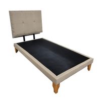 CAMA EUROPEA DE PLAZA Y MEDIA LINO BEIGE