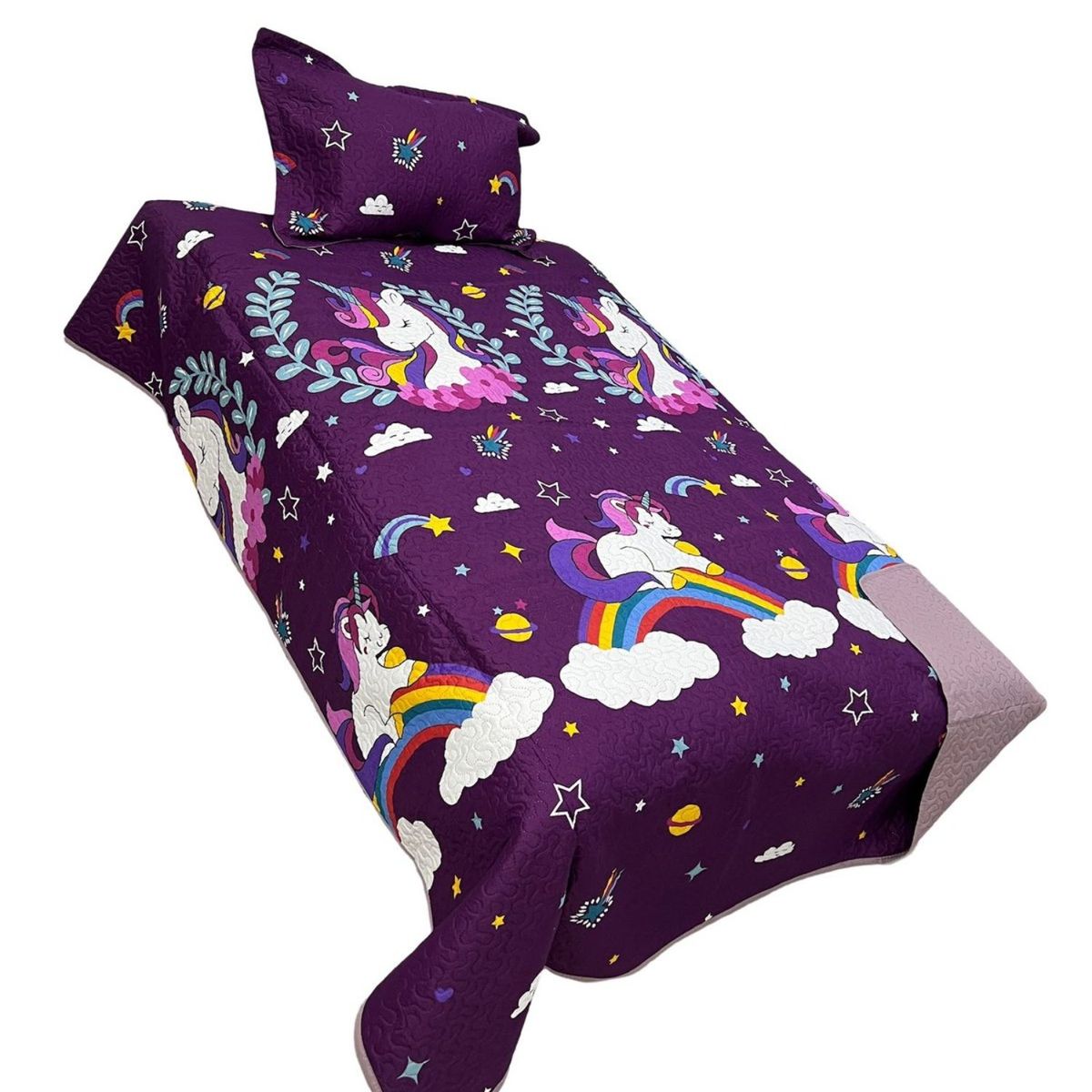 GENERICO - Cubrecama Quilt Ligero Primavera Verano de Niña Plz 12 H1