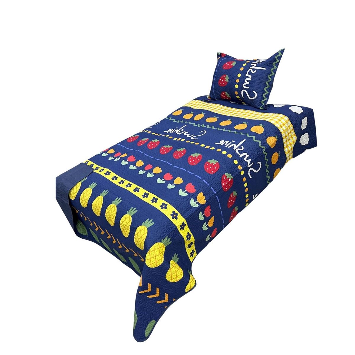 GENERICO - Cubrecama Quilt Ligero Primavera Verano de Niña Plz 12 H3