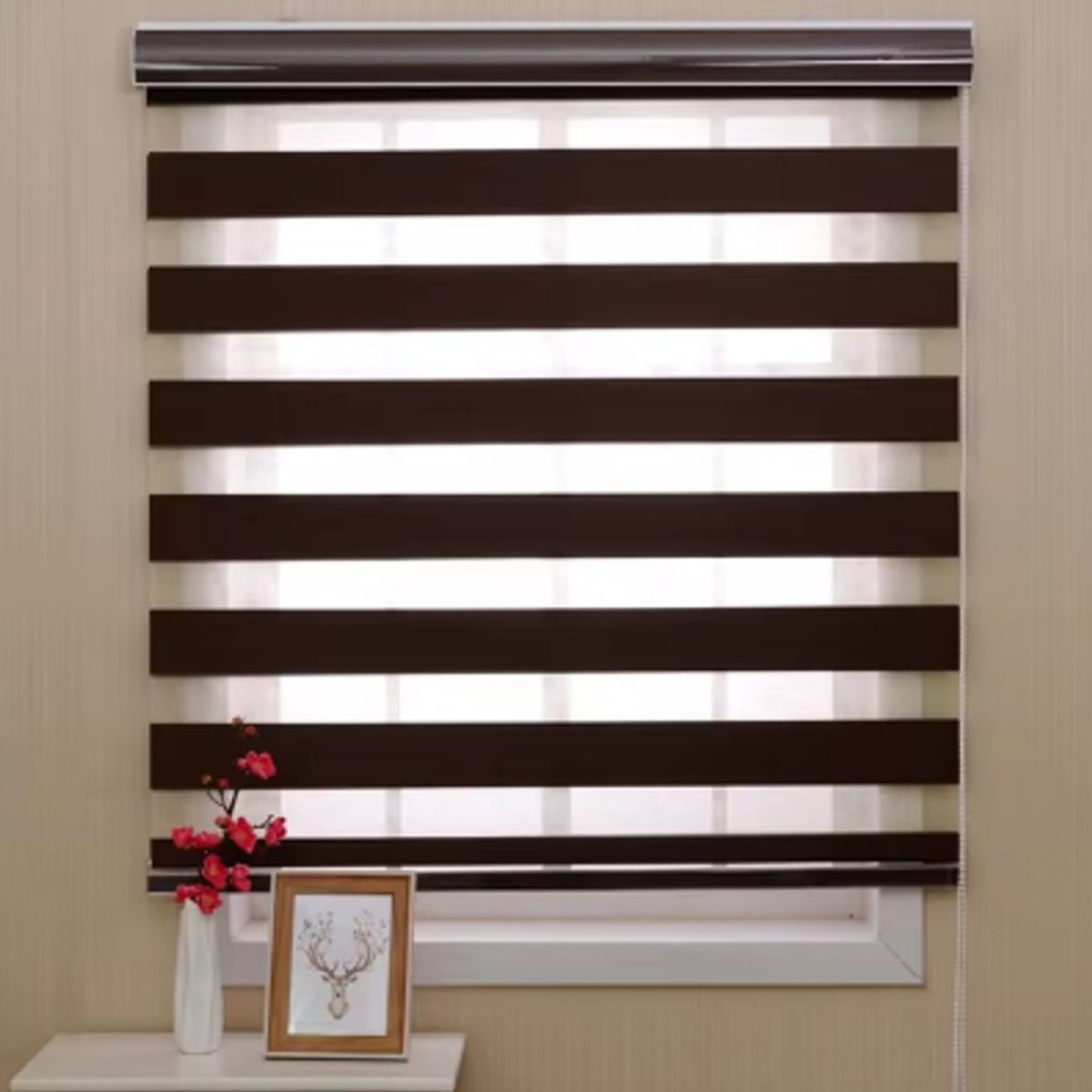 GENERICO - CORTINA CAFE ROLLER DUO DIA Y NOCHE COLOR 80X200CM