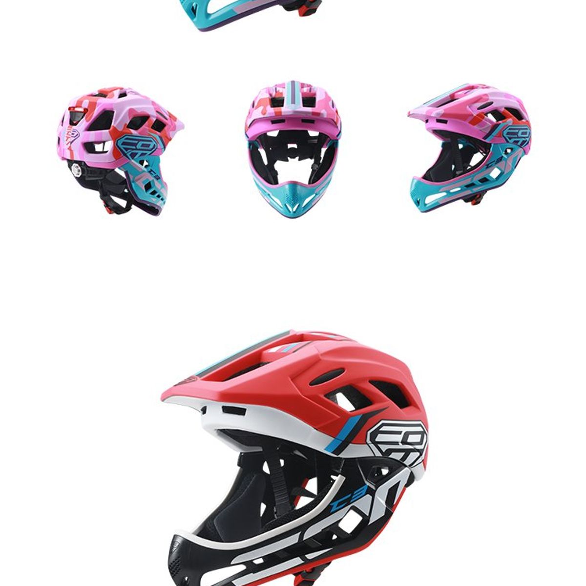 GENERICO - CASCO INTEGRAL NIÑAS COMSPORTS PINK GO 3-7 AÑOS