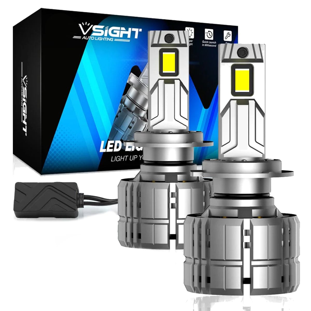 GENERICO - Kit Ampolletas Turbo Led Foco Canbus H4 350w 40000lm Karvas