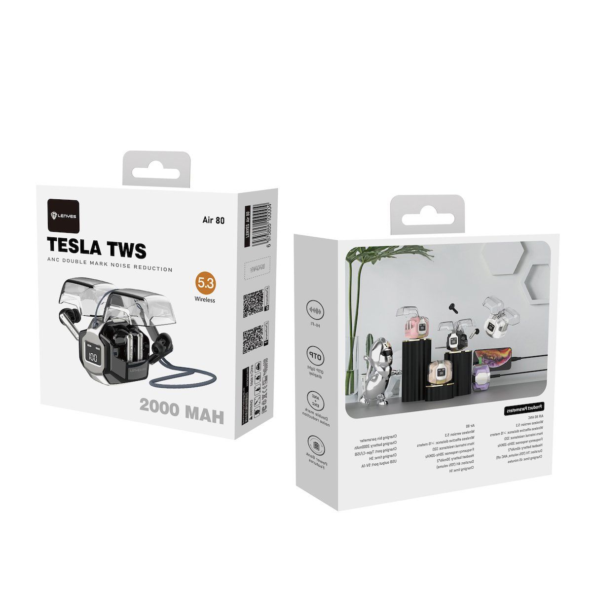 LENYES - Audífonos Airphones Lenyes AIR80 Bluetooth 5.3