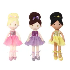 WOODY TOYS - Set 3 Muñecas De Trapo Bailarinas 40cms