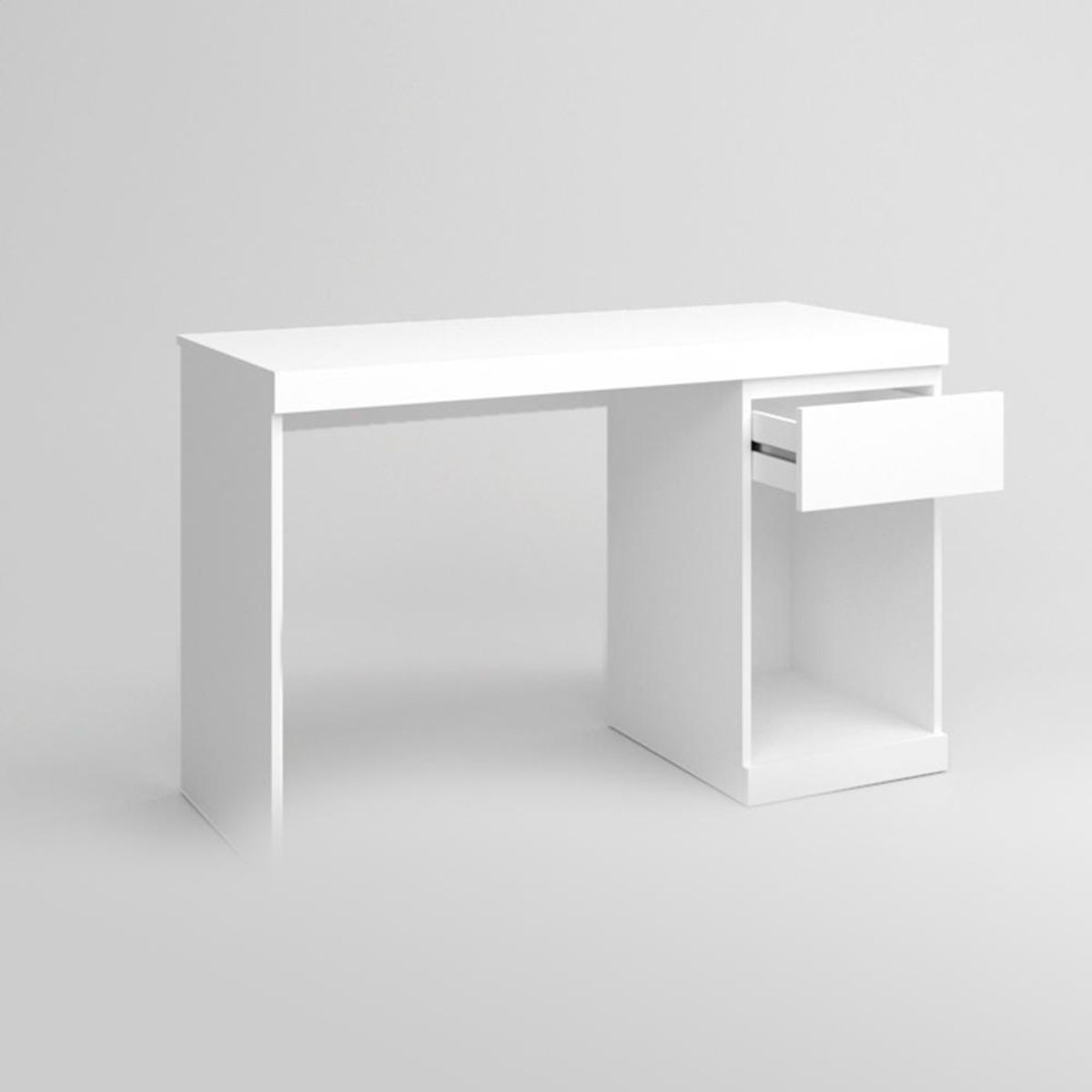 SPAZZIO - Escritorio Boro blanco + Silla Badem blanca