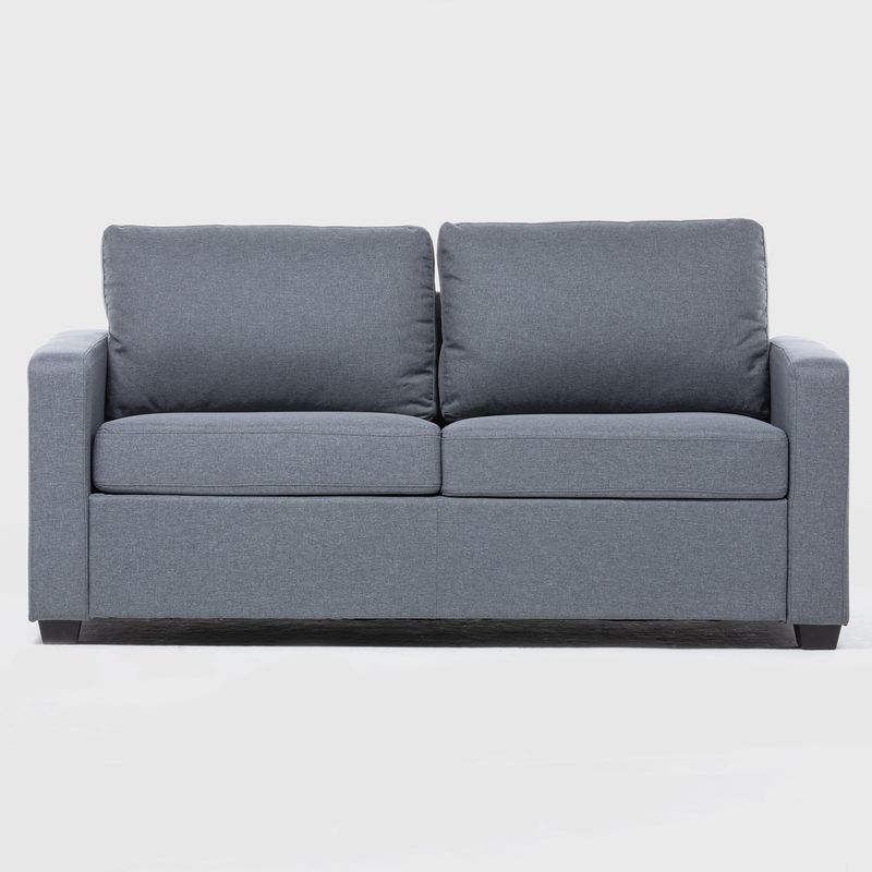 DANIELS - Sofá Cama 2 Plazas Moderno Lino Gris Vancouver KM230626GR