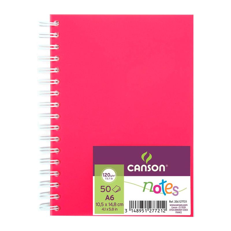 CANSON - Canson Notes A6 120Grs 50Hjs - 10x14 Rosa