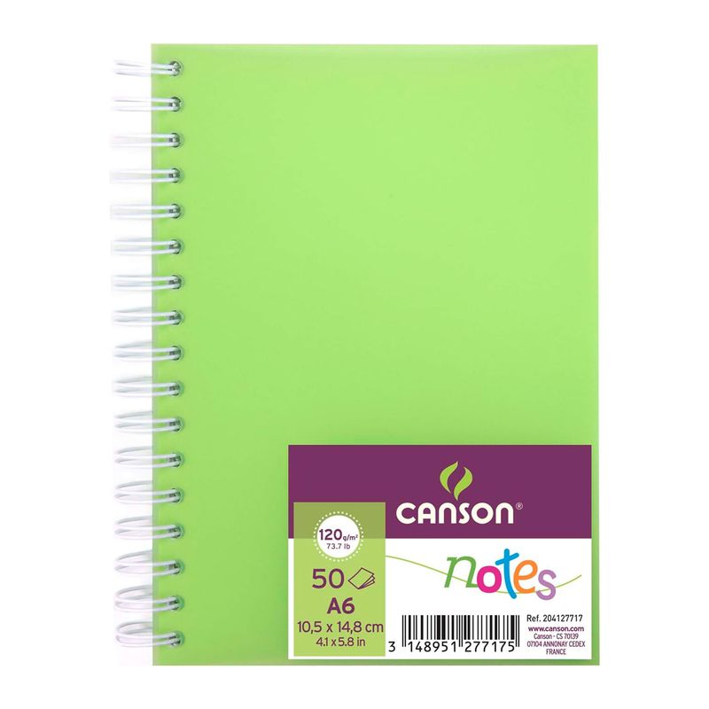 CANSON - Canson Notes A6 120Grs 50Hjs - 10x14 Verde