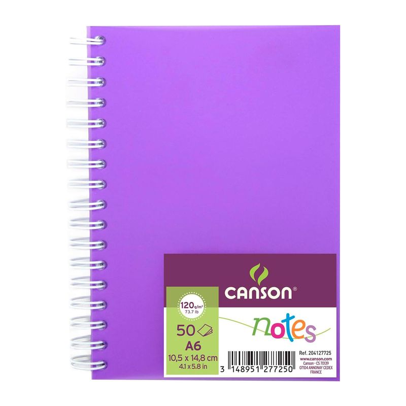 CANSON - Canson Notes A6 120Grs 50Hjs - 10x14 Violeta