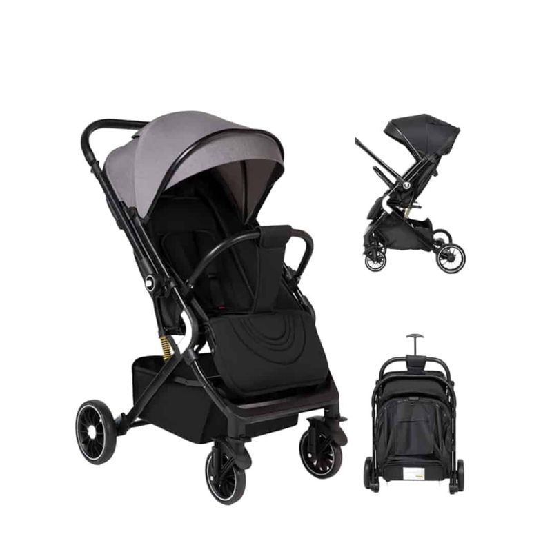 BABYMINE - Coche de Bebé Reversible Maleta SunCover Gris  BABYMINE