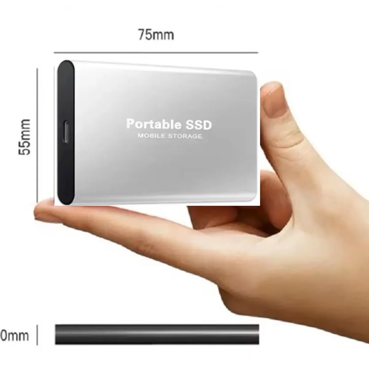 GENERICO - Memoria Externa 2tb Disco Duro Externo USB Tipo C Plateado