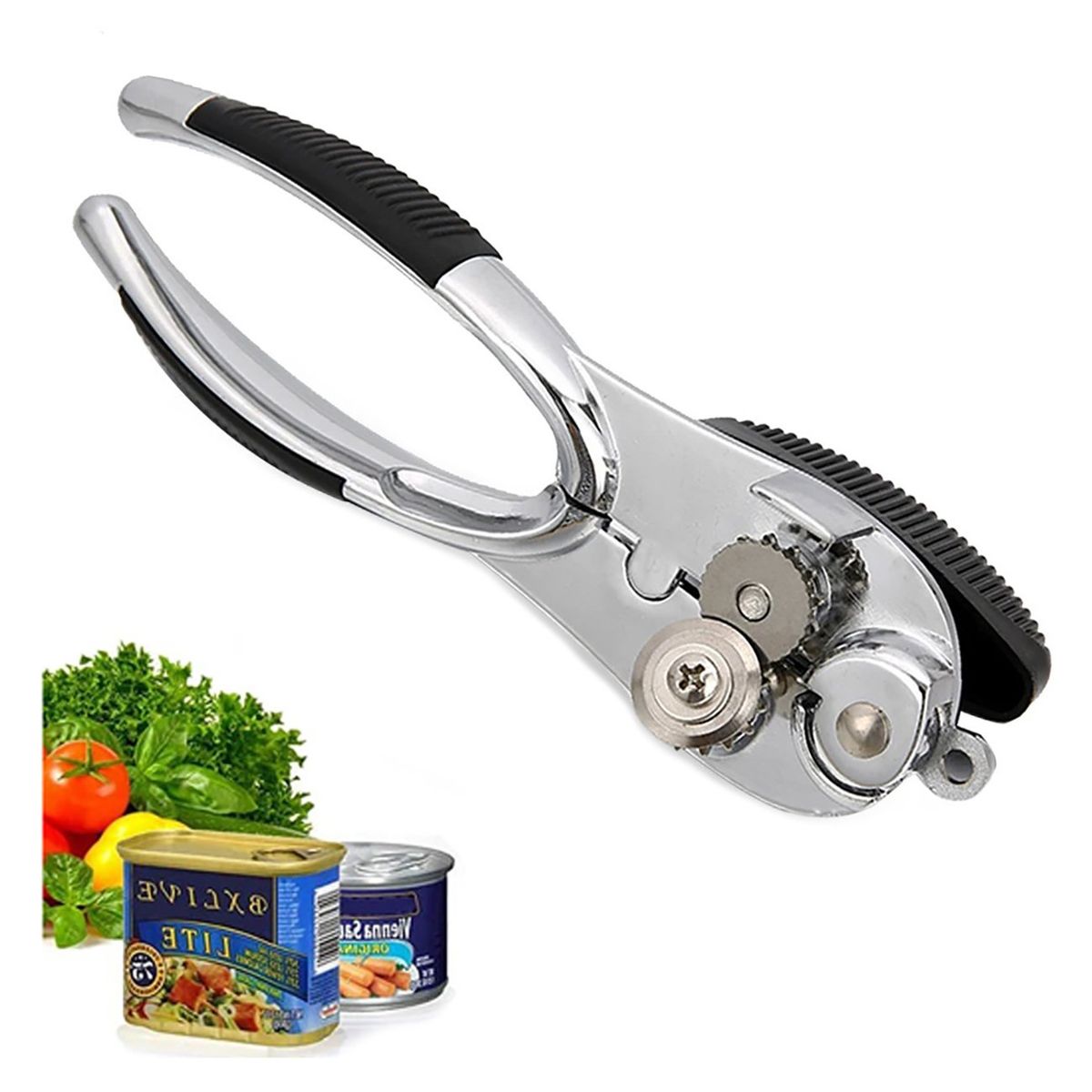BELKRA - Abre Lata Destapador Abridor Latas Acero Inoxidable Manual