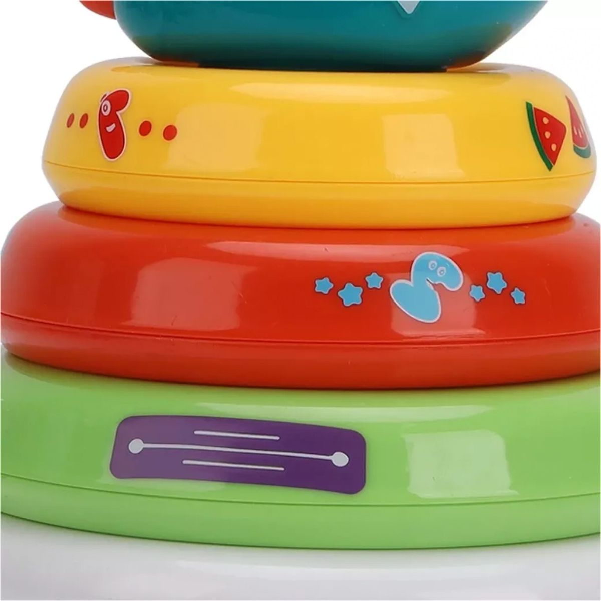 HUANGER - Dinosaurio Con Anillos Apilables Educativo Didáctico Bebés