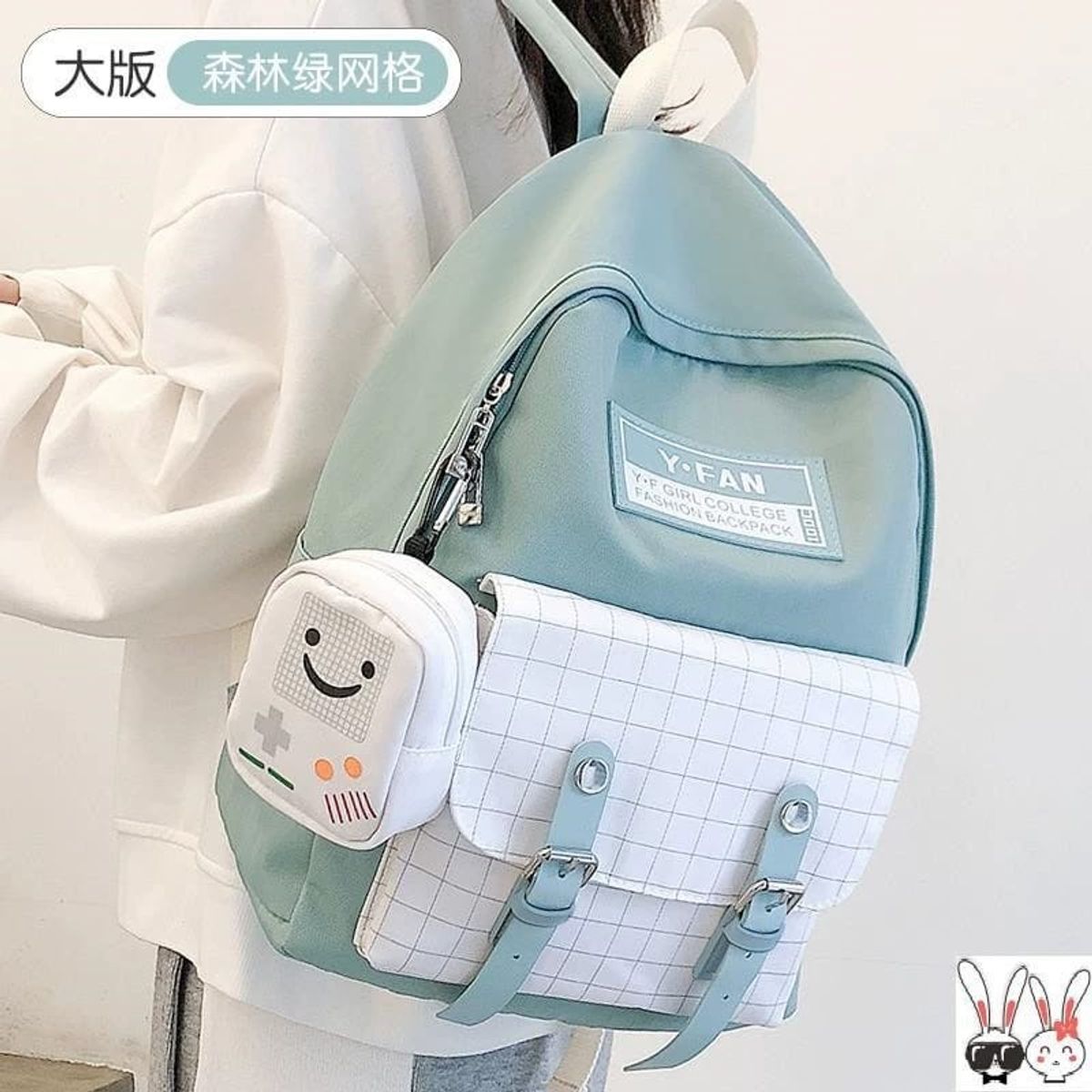 GENERICO - Mochila Yfan Con Monedero + Llavero