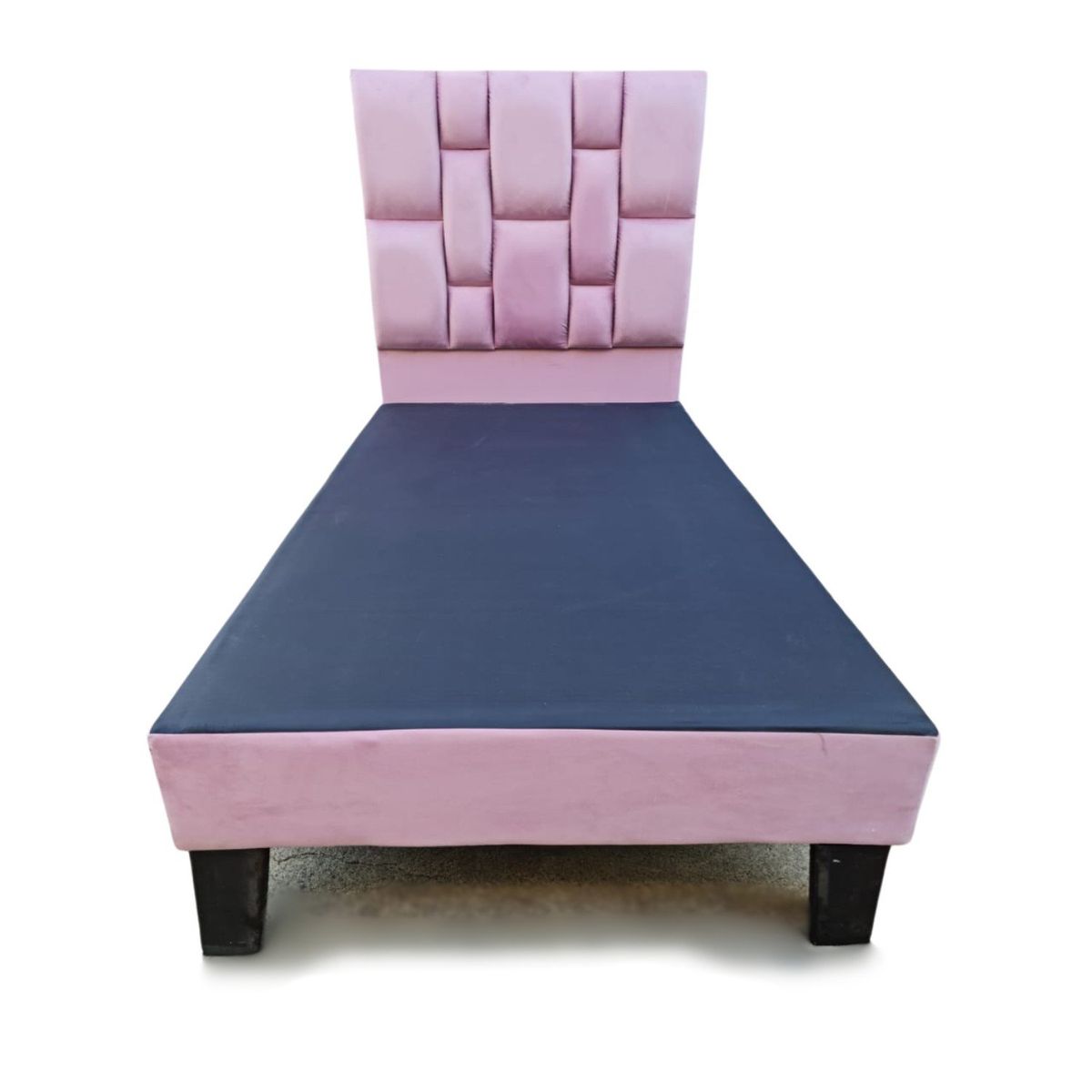 MUEBLES HVM - Base HVM Americana 1 Plazas  + Respaldo Rolex Palo Rosa