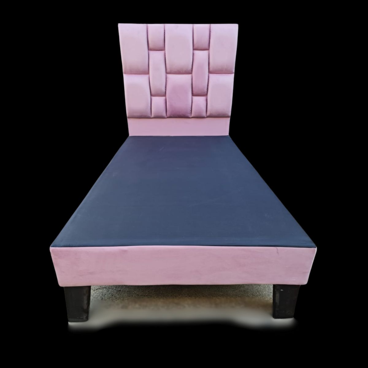 MUEBLES HVM - Base HVM Americana 1 Plazas  + Respaldo Rolex Palo Rosa