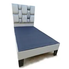 MUEBLES HVM - Base HVM Americana 1.5 Plazas + Respaldo Rolex Gris