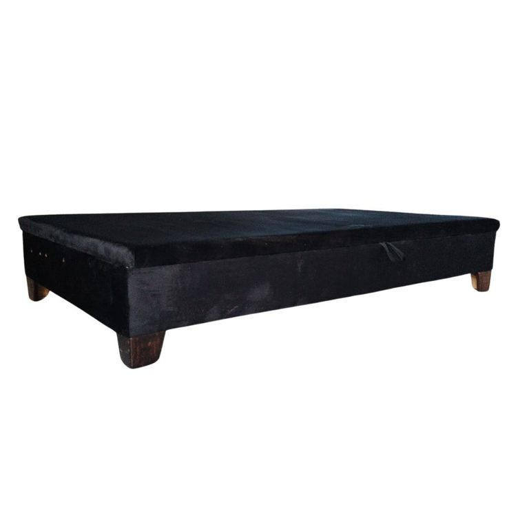 Base Baul HVM 1P Negra Felpa Pmadera