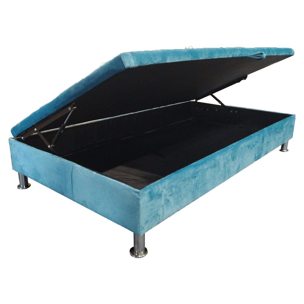 MUEBLES HVM - Base Baul HVM 1.5 P Calipso Felpa Pmetal