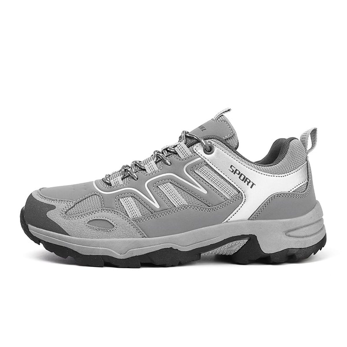 SHANDIAN - Zapatillas Outdoor Deportivos Hombre Gris