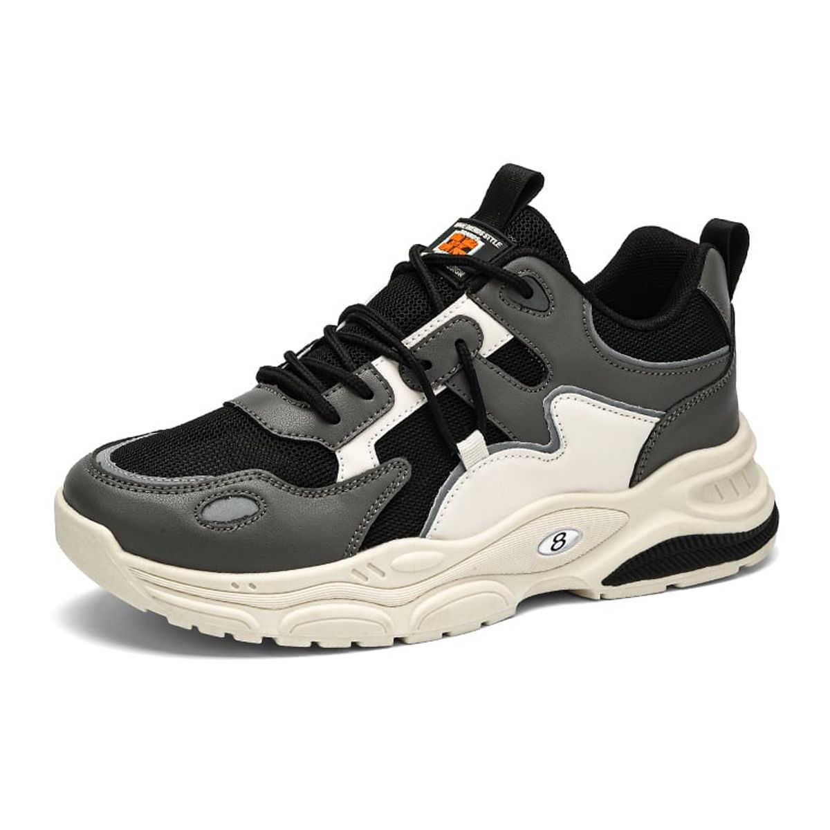 SHANDIAN - Zapatillas Running Plataforma Hombre Negro