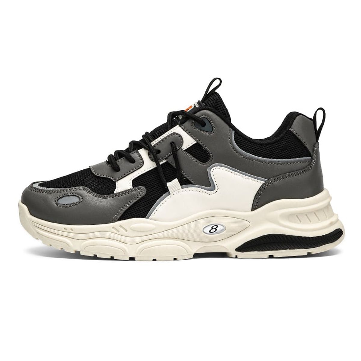 SHANDIAN - Zapatillas Running Plataforma Hombre Negro