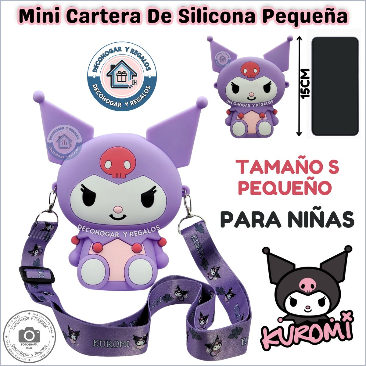 GENERICO - Mini Cartera Bolso de Silicona Monedero Kawaii Pequeña Para Niñas