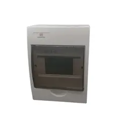 GENERICO - Tablero Plastico 6 Modulos Sobrepuesto Libre Halog. Tapa Transp.