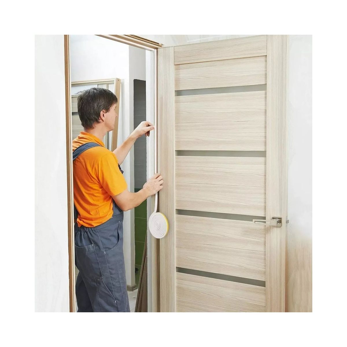 GENERICO - Burlete Cinta 10mts Aislante Térmico Adhesivo Puerta Ventana