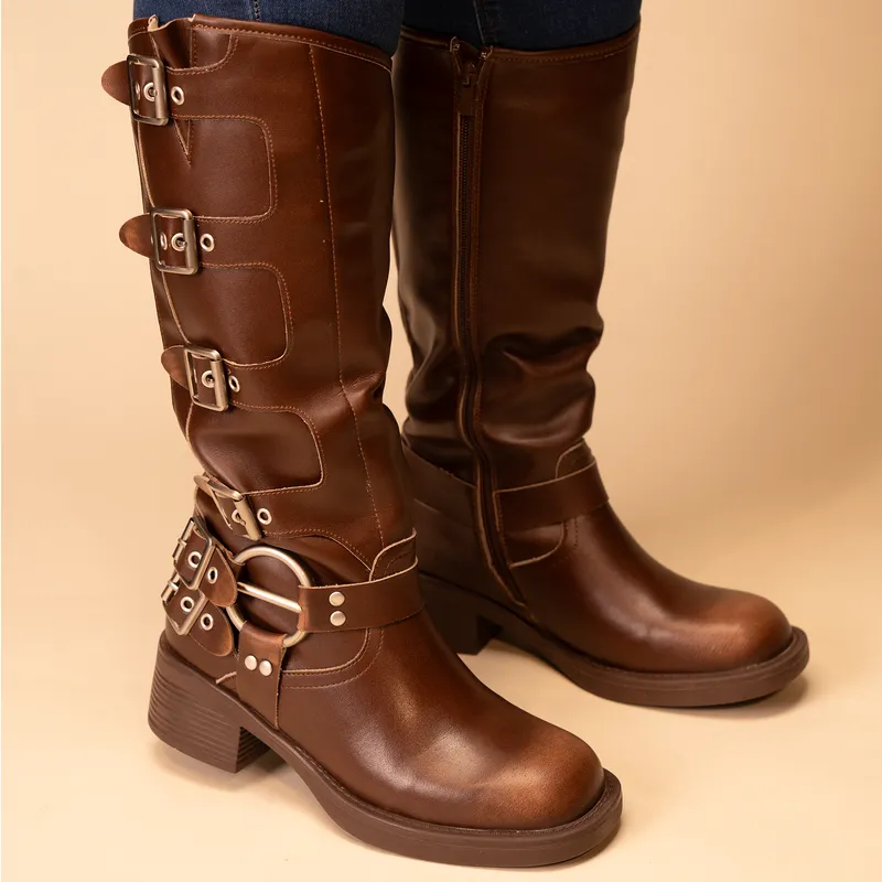 THUNDER BLUE - Bota Mujer Café Farid Thunder Blue