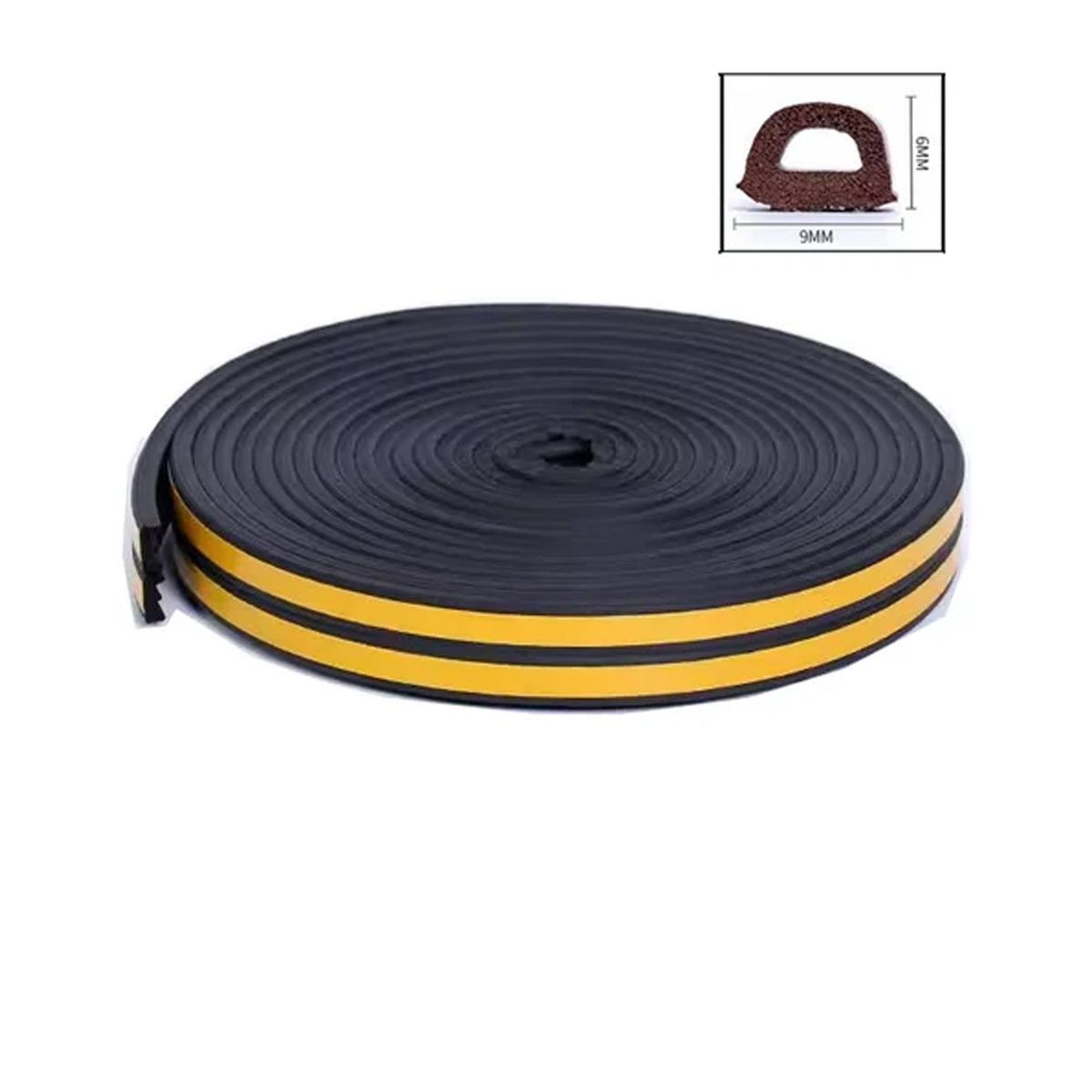 GENERICO - Burlete Cinta 5 Mts Aislante Térmico Adhesivo Puerta Ventana