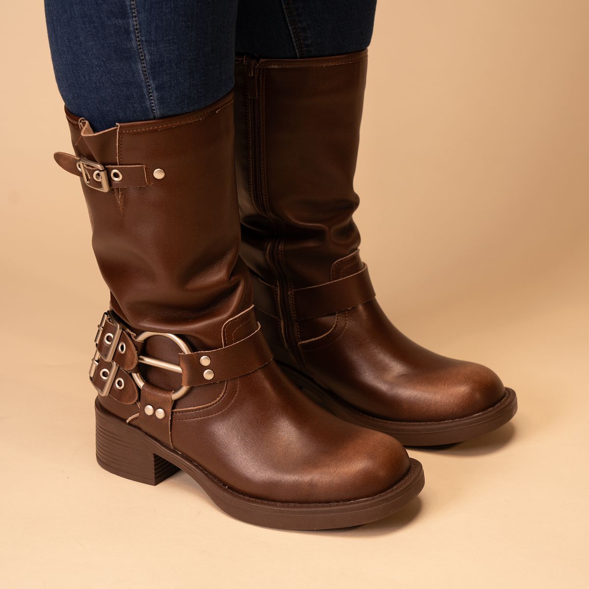 THUNDER BLUE - Bota Mujer Café Nelfa Thunder Blue